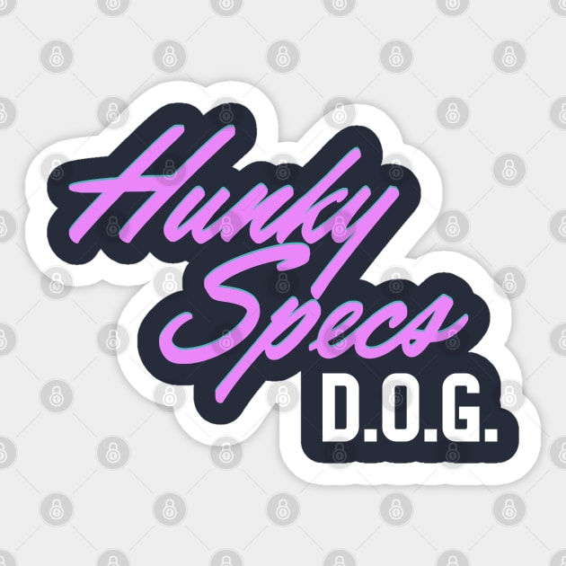 Hunky Specs Sticker by darklordpug